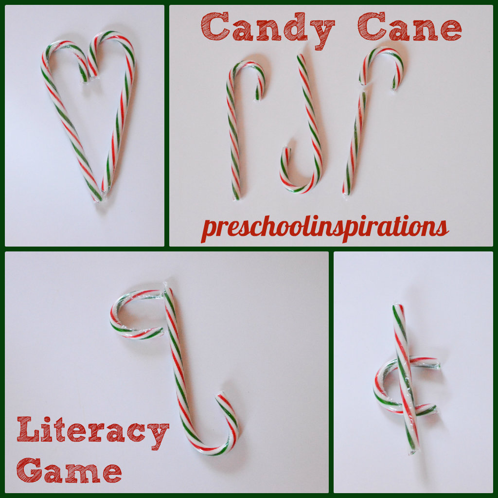 Candy Cane Literacy Game by Preschool Inspirations