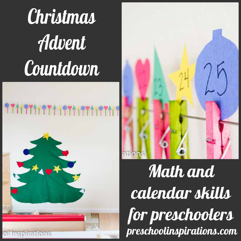 Christmas Advent Countdown by Preschool Inspirations
