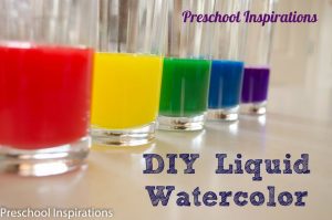 DIY Liquid Watercolor by Preschool Inspirations