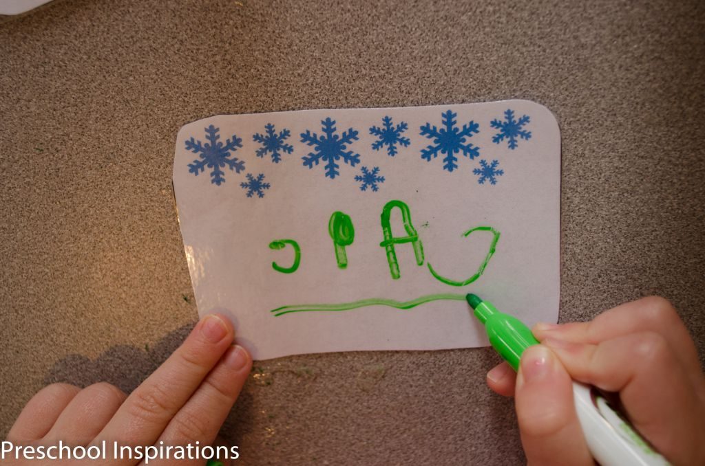 Winter Writing Center Name Tags by Preschool Inspirations-2