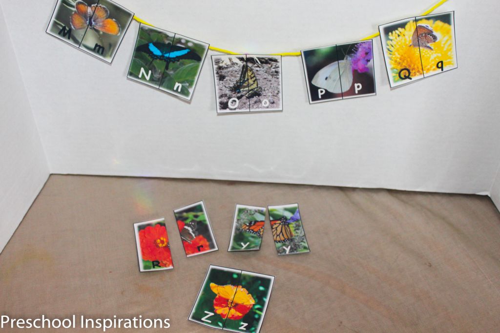 Preschool Inspirations- Butterfly Alpahbet Matching Cards
