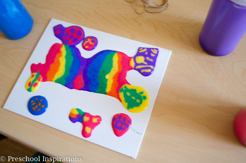 Puffy Paint Recipe and Canvas Art-5