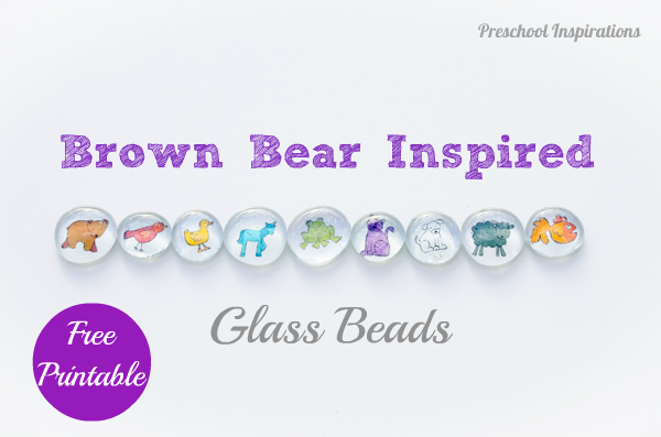 Brown Bear Inspired Glass Beads with free printable- Preschool Inspirations-6