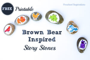 Brown Bear Story Stones with FREE printable - Preschool Inspirations-8