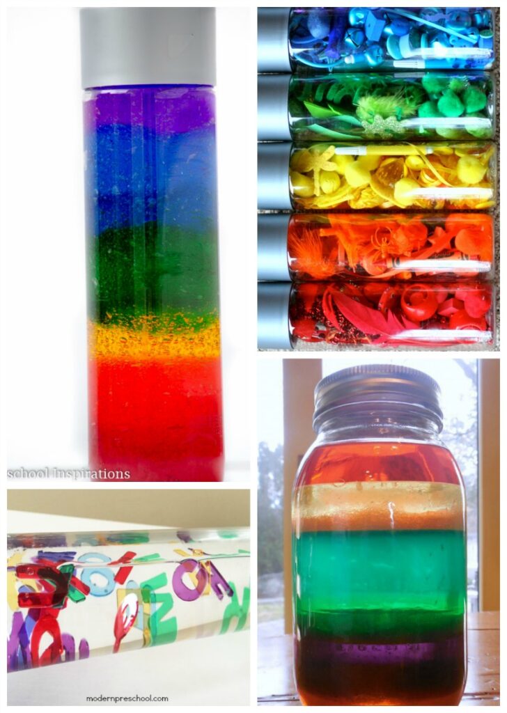 Rainbow discovery bottles