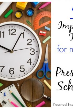 How to make a great preschool schedule. These are 5 of the important factors in planning a day with preschoolers or young children.