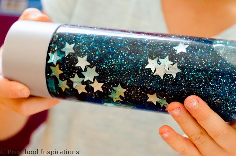 Use 3 ingredients to make this stunning galaxy calm down bottle.