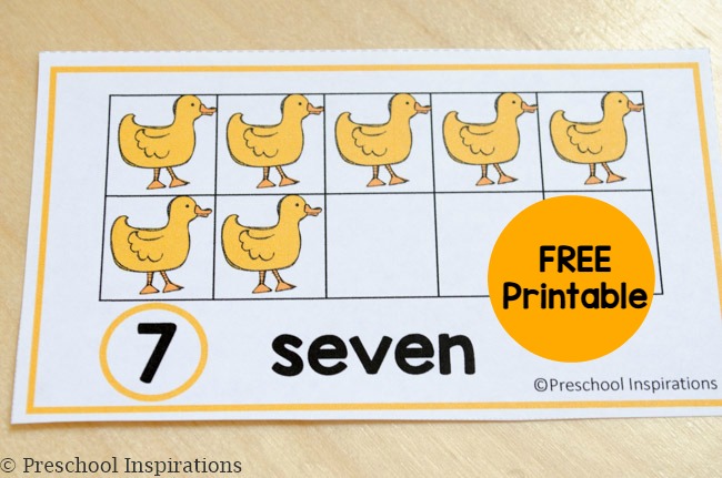 These farm themed free math printables are perfect for helping children count and learn about numbers. Use these in a math center or a small group, or you can even hang them on the wall.