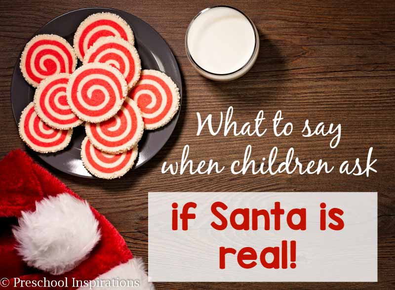 What to say to a child who asks if Santa is real without lying or spoiling. Are your kids asking about Santa? Do you worry about what to say? Just tell them this!