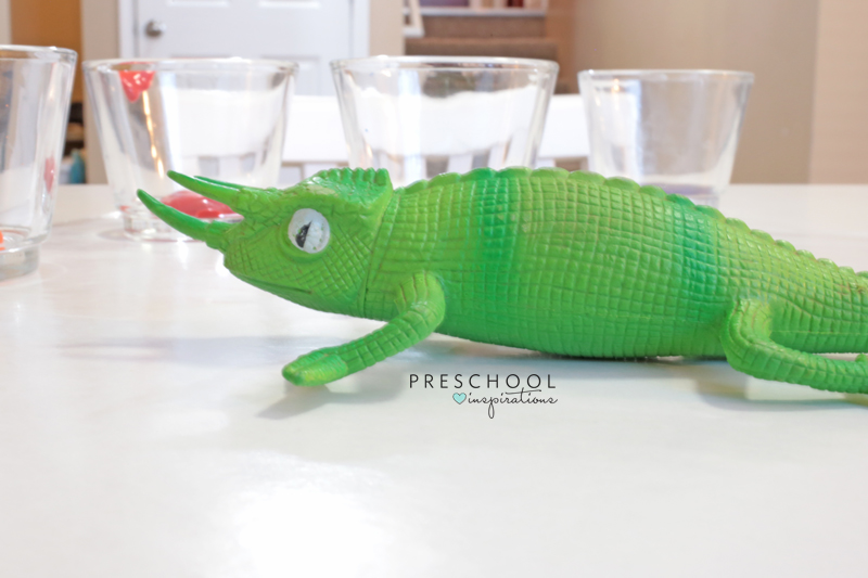 Fun preschool process art activity to pair with Eric Carle's book The Mixed-up Chameleon