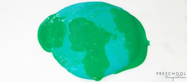 Earth Day slime is a fun sensory play experience and a great conversation starter with the kids