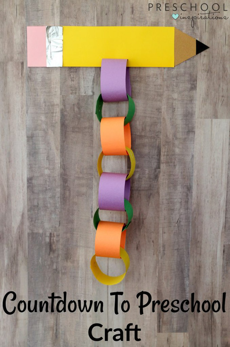 This Countdown to Preschool Craft is a fun and interactive way for children to countdown to the first day of school. Your child will love tearing the loops as he or she prepares to start school for the first time. 