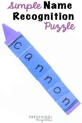 Crayon Name Craft for Kids