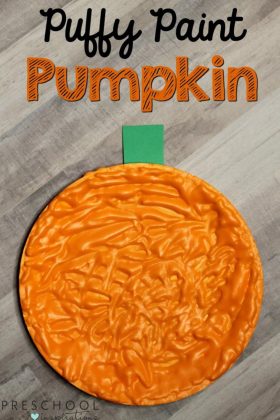 Make this fall art activity with puffy paint! These puffy paint pumpkins uses paper plates and are perfect for the fall.
