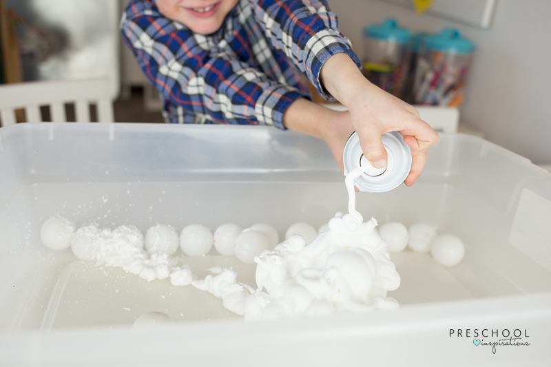 This melted snowman sensory activity is the perfect way to work on fine motor skills