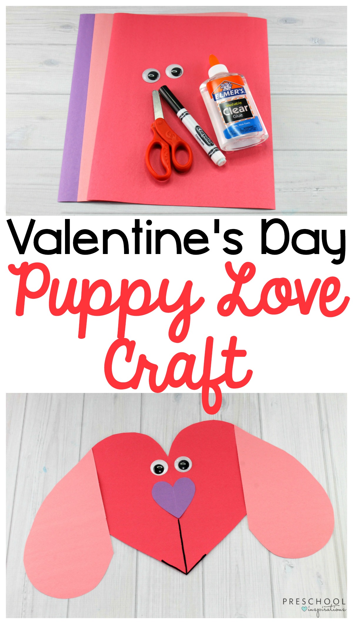 Puppy Love Preschool Heart Craft to Make this Valentine's Day