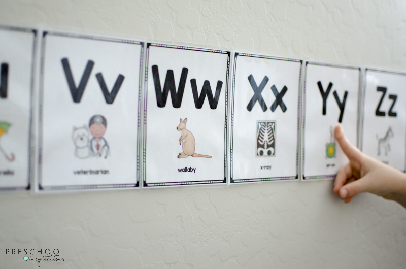 Alphabet posters to teach the alphabet