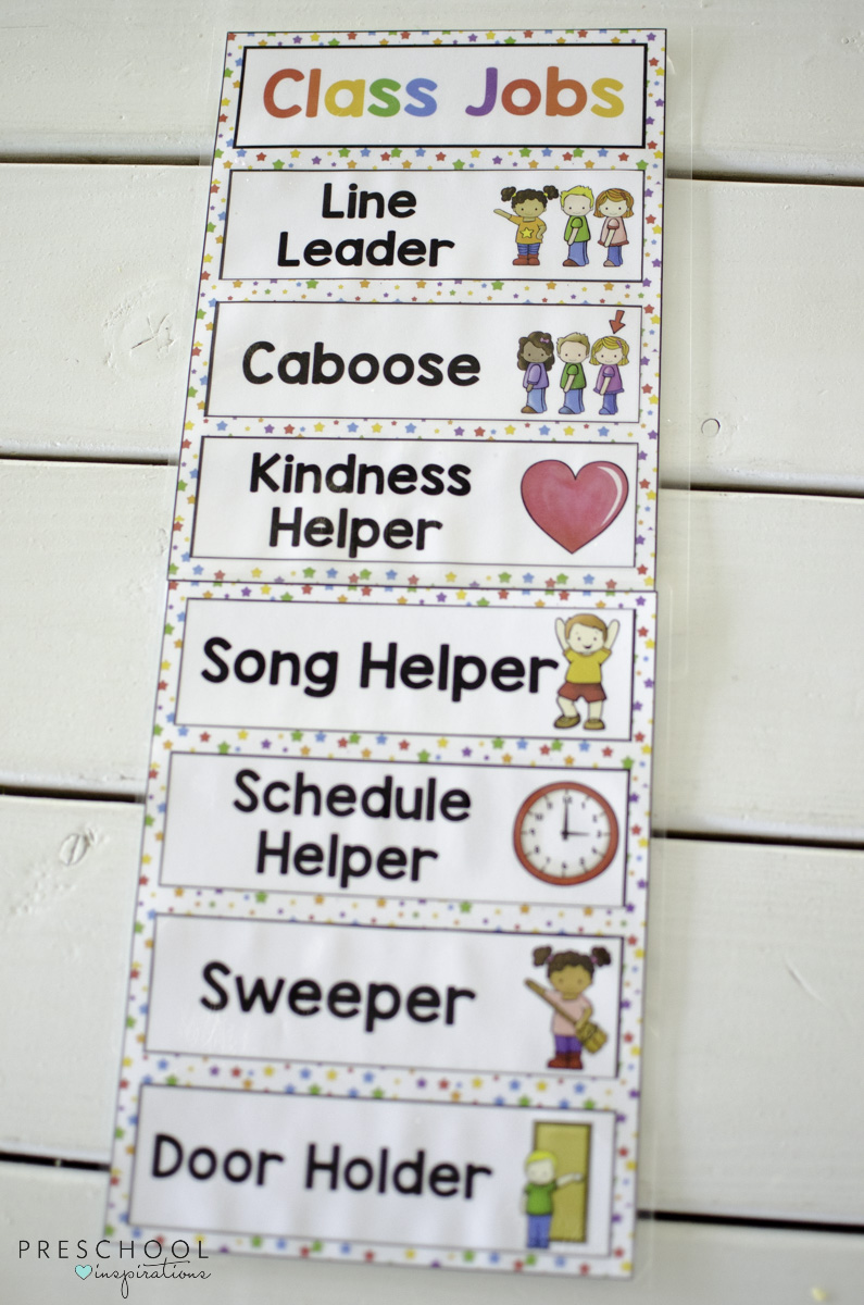 Classroom Jobs Helper Chart and Ideas - Preschool Inspirations