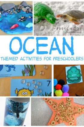 Engaging Ocean Themed Activities For Preschoolers. Including math, literacy, STEM, as well as art. Preschoolers will enjoy learning all about the ocean and ocean life with these fun activities!