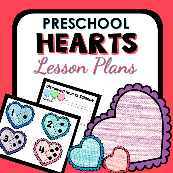 cover image for preschool hearts lesson plan