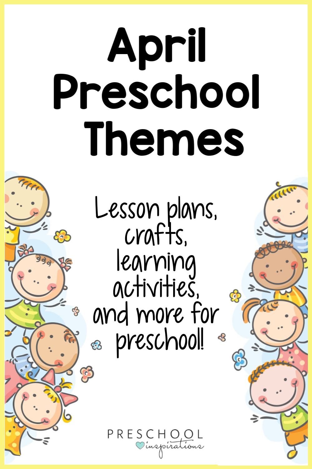 Everything you need to teach preschool this April using themes! Here's lesson plans, crafts, learning activities, and many more ideas for teaching this spring.