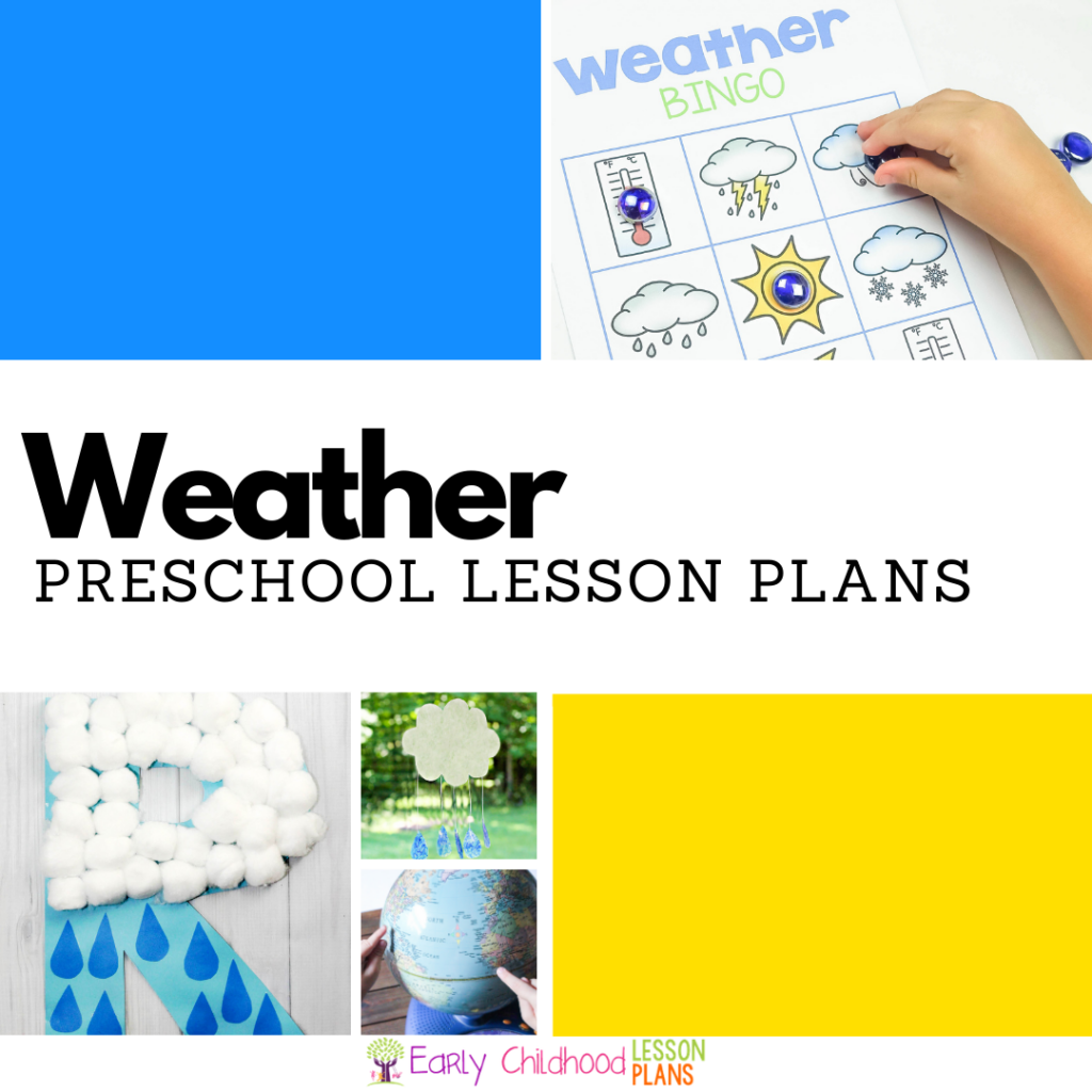 cover image for preschool weather lesson plans