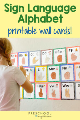 Sign Language Alphabet Printable Poster for Preschool and Kindergarten ...